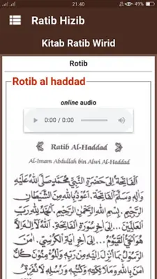 Kitab Ratib Wirid & Hizib android App screenshot 0